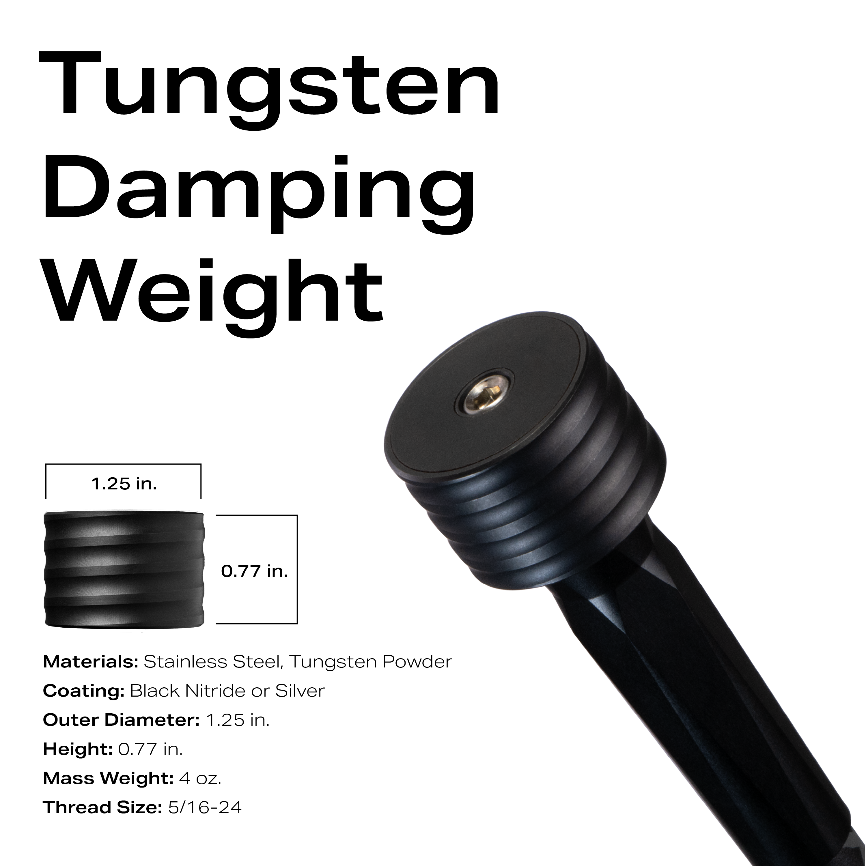 4oz Tungsten Damping Weights by RamRods – RamRods Archery
